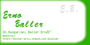 erno baller business card